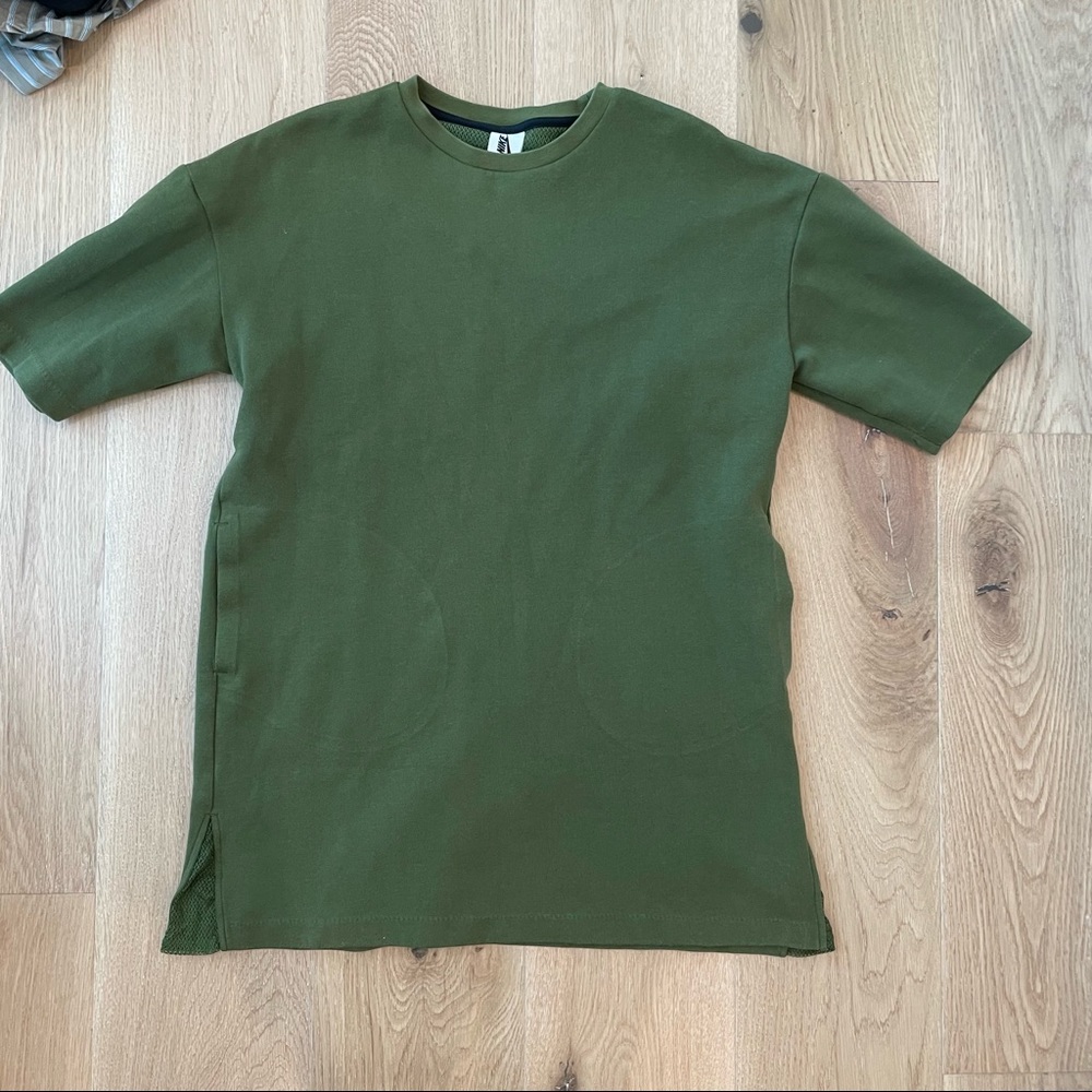 Nike premium army green oversized shirt dress size medium